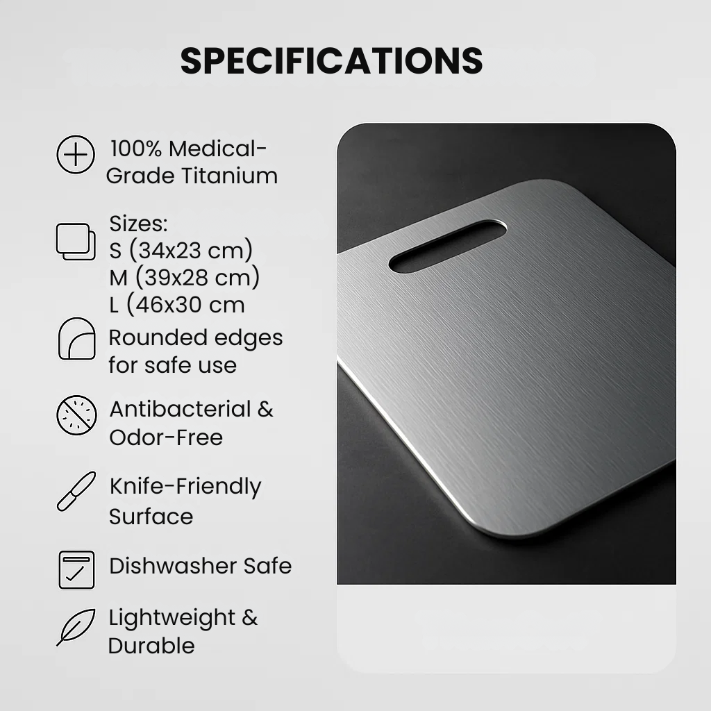 Scratch‑Resistant Kitchen Cutting Board Odour‑Free & Dishwasher Safe