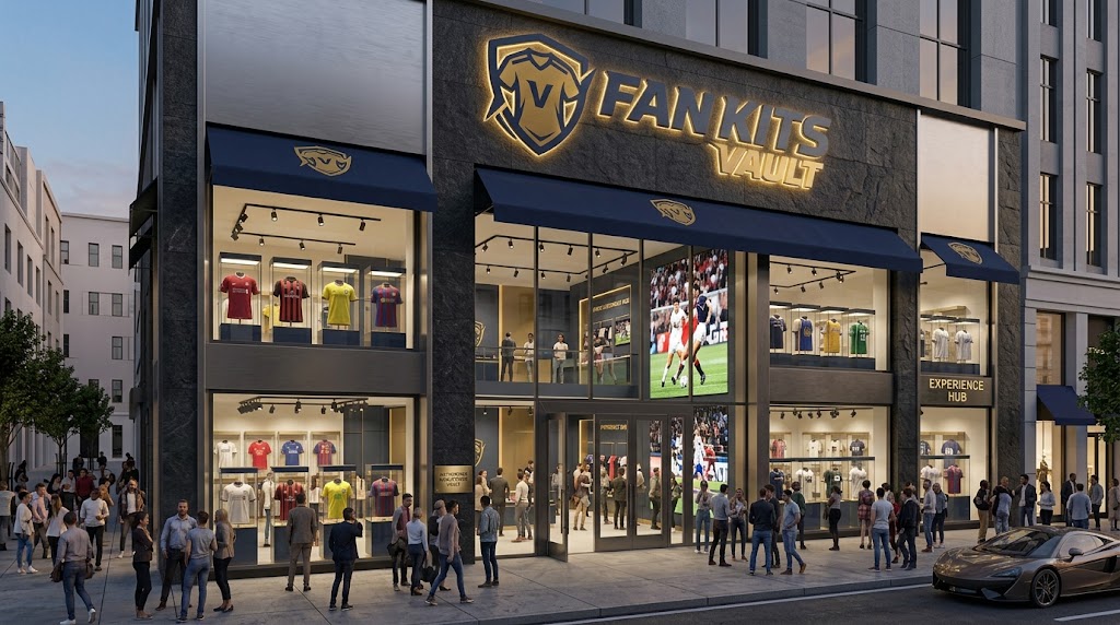The Fan Kits Vault storefront — fan edition jerseys on display