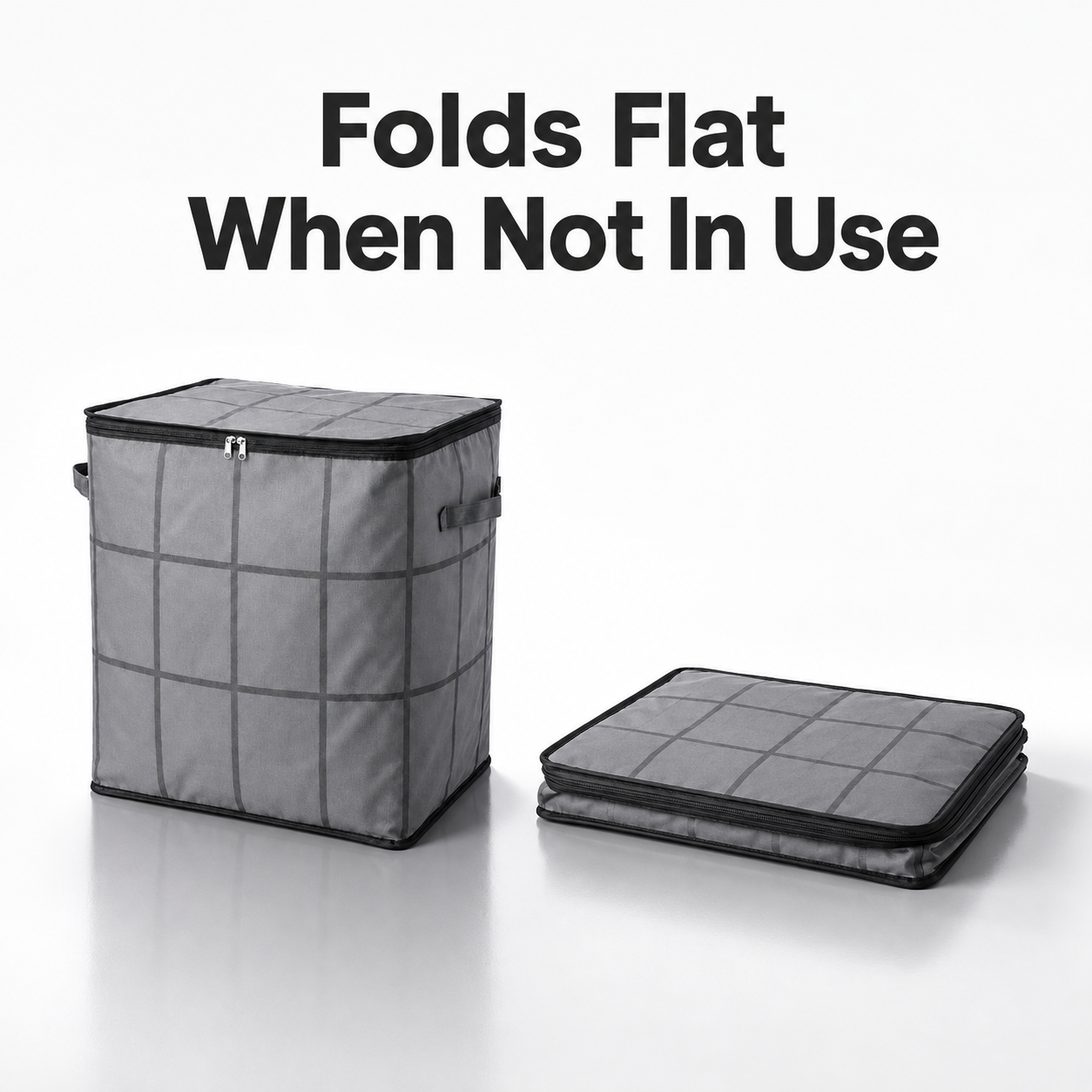 Fold-flat storage bag when not in use