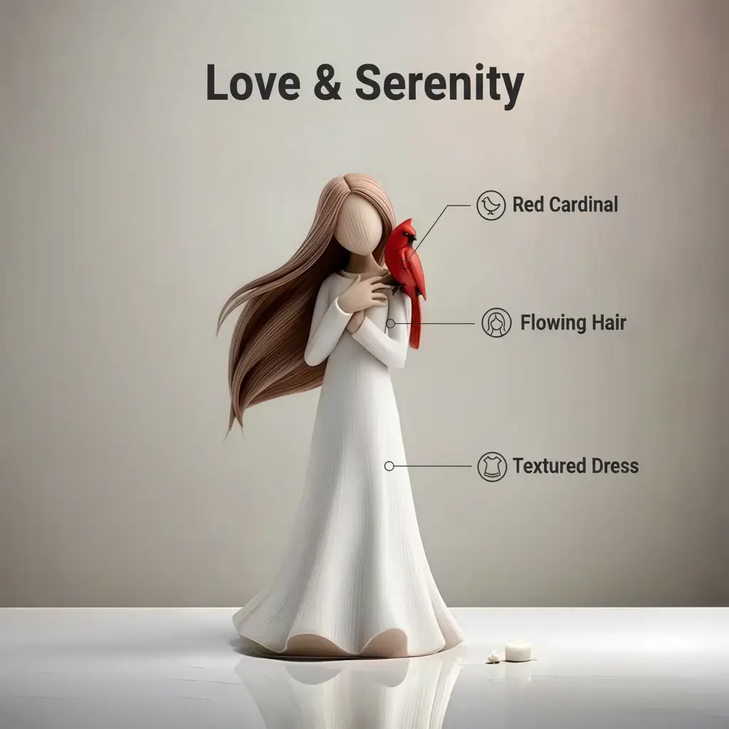 Cardinal Remembrance Love and Serenity Figurine