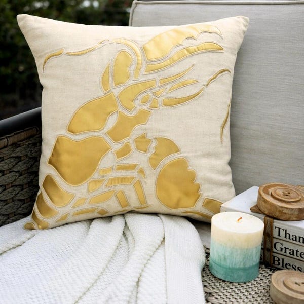 Lobster Pattern throw pillow cover, product view 30