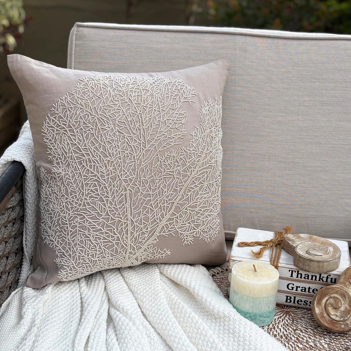 Scallop Shell throw pillow cover, product view 26