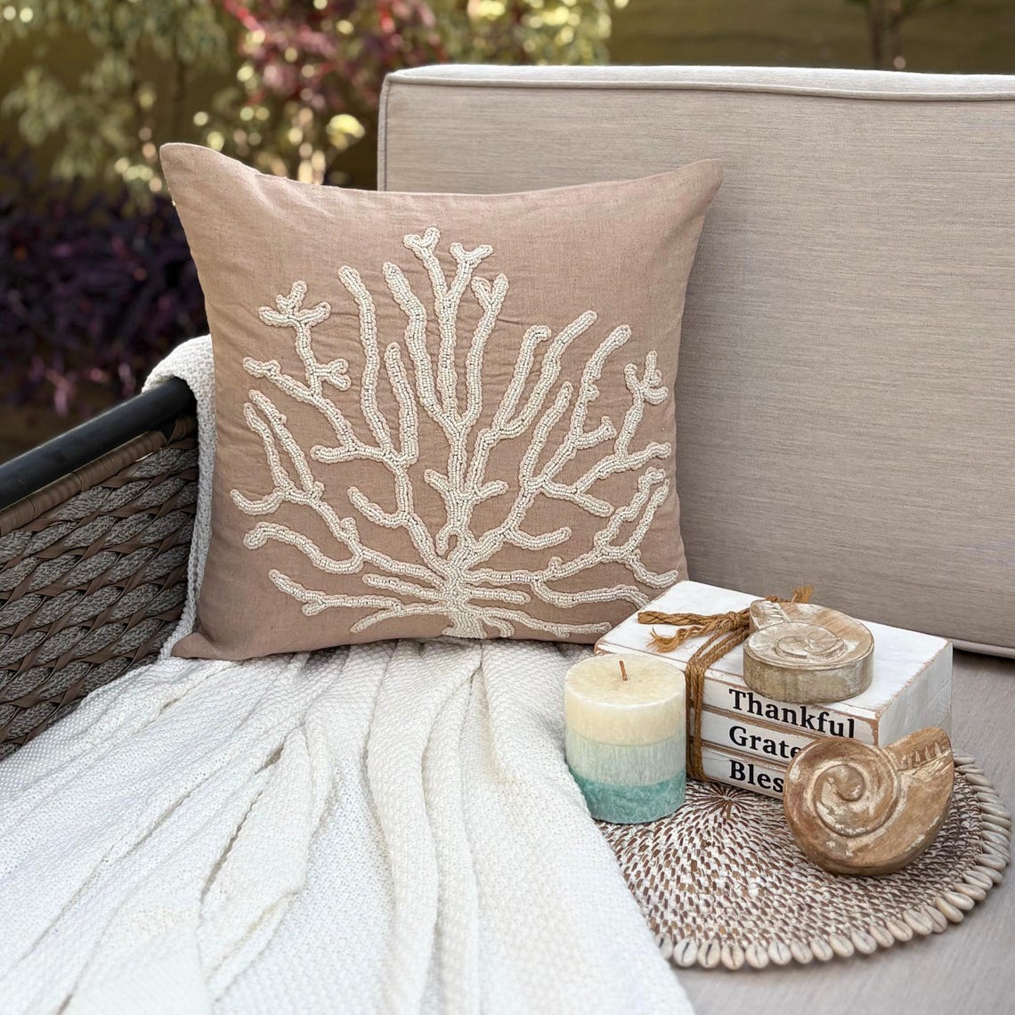 Scallop Shell throw pillow cover, product view 28