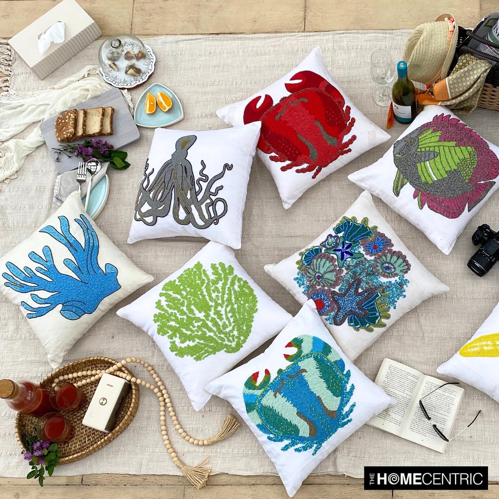 Deep Seaweed throw pillow cover, product view 7