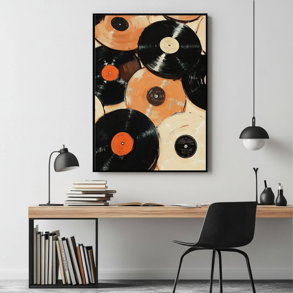 Vinyl Record Retro Wall Art Print product view