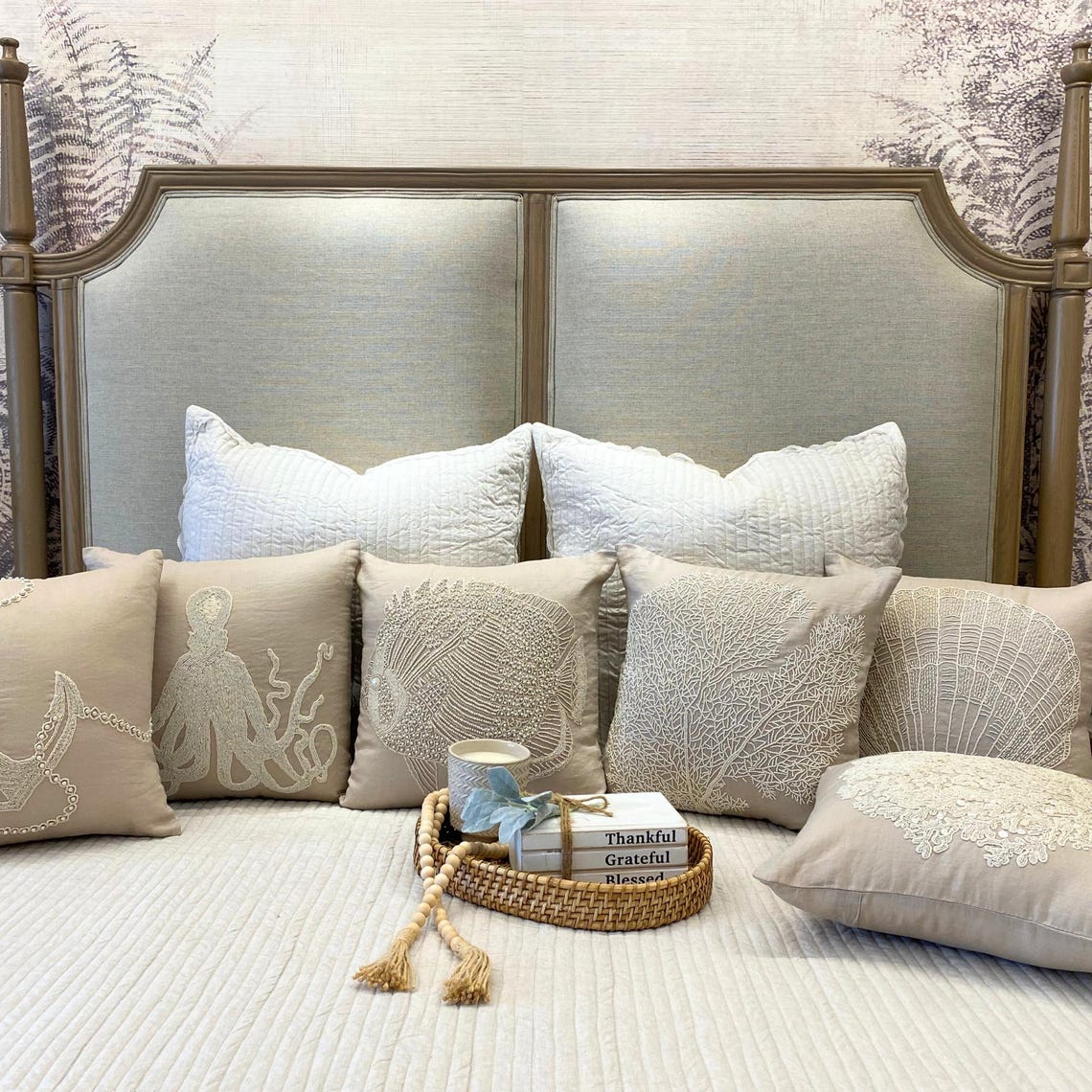 Scallop Shell throw pillow cover, product view 7