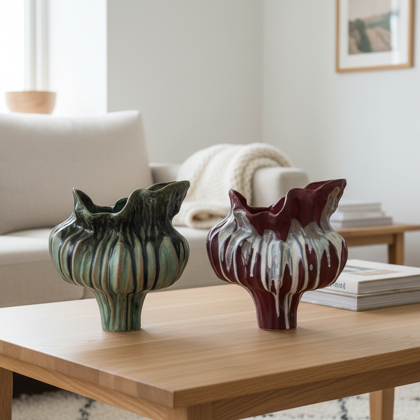 Irregular Drip Porcelain Ceramic Vase product view