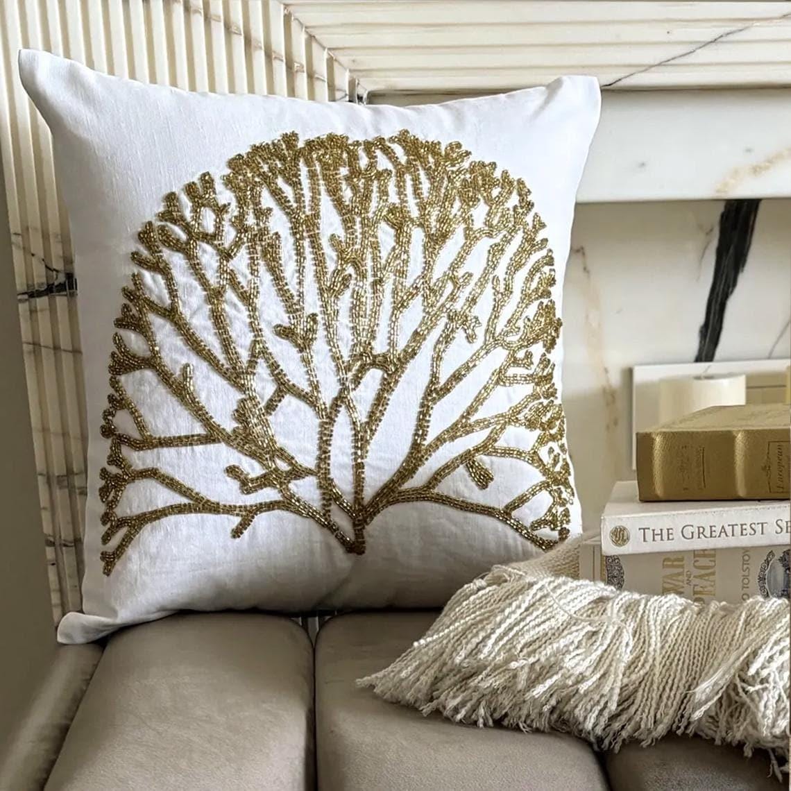 Botanical Forest throw pillow cover, product view 1