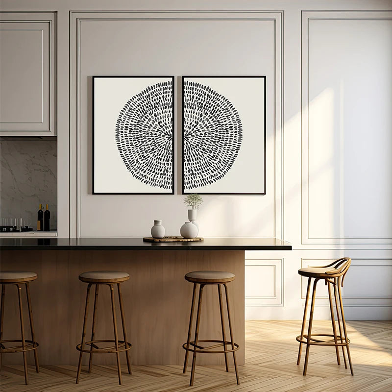 Textured Tree Coordinated Set Wall Art Print product detail view 4