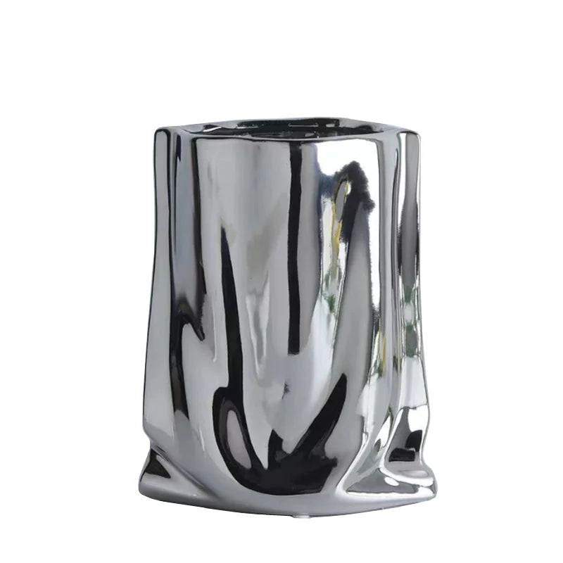 Ruffled Ceramic Porcelain Flower Vase product detail view 5