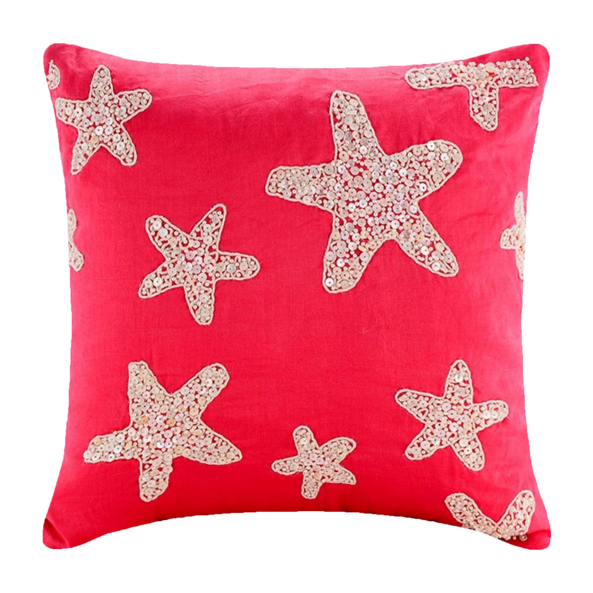 Coral and Starfish throw pillow cover, product view 8