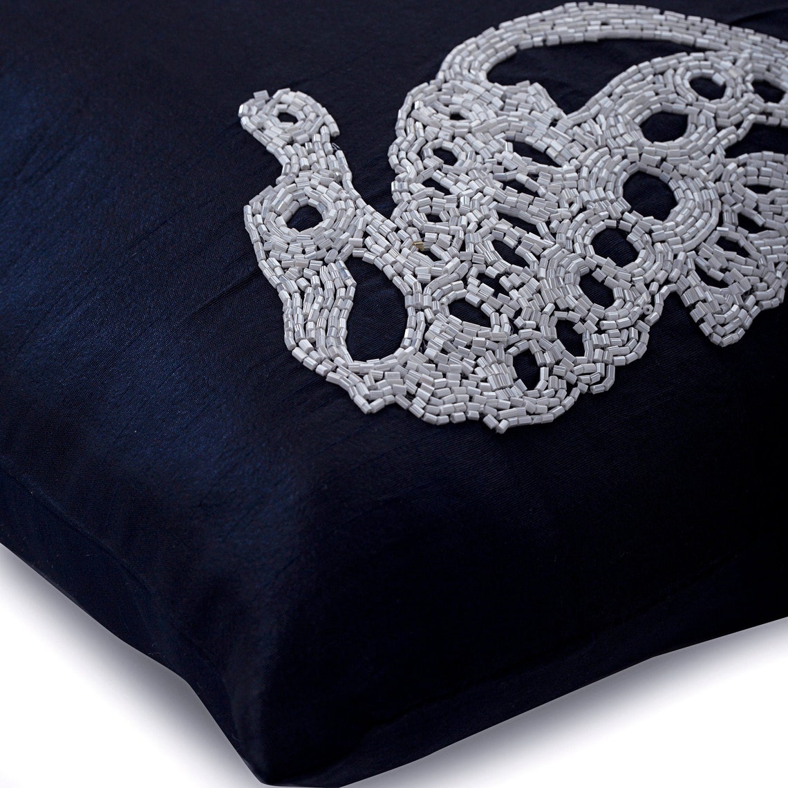 Coastal Seahorse throw pillow cover, product view 9