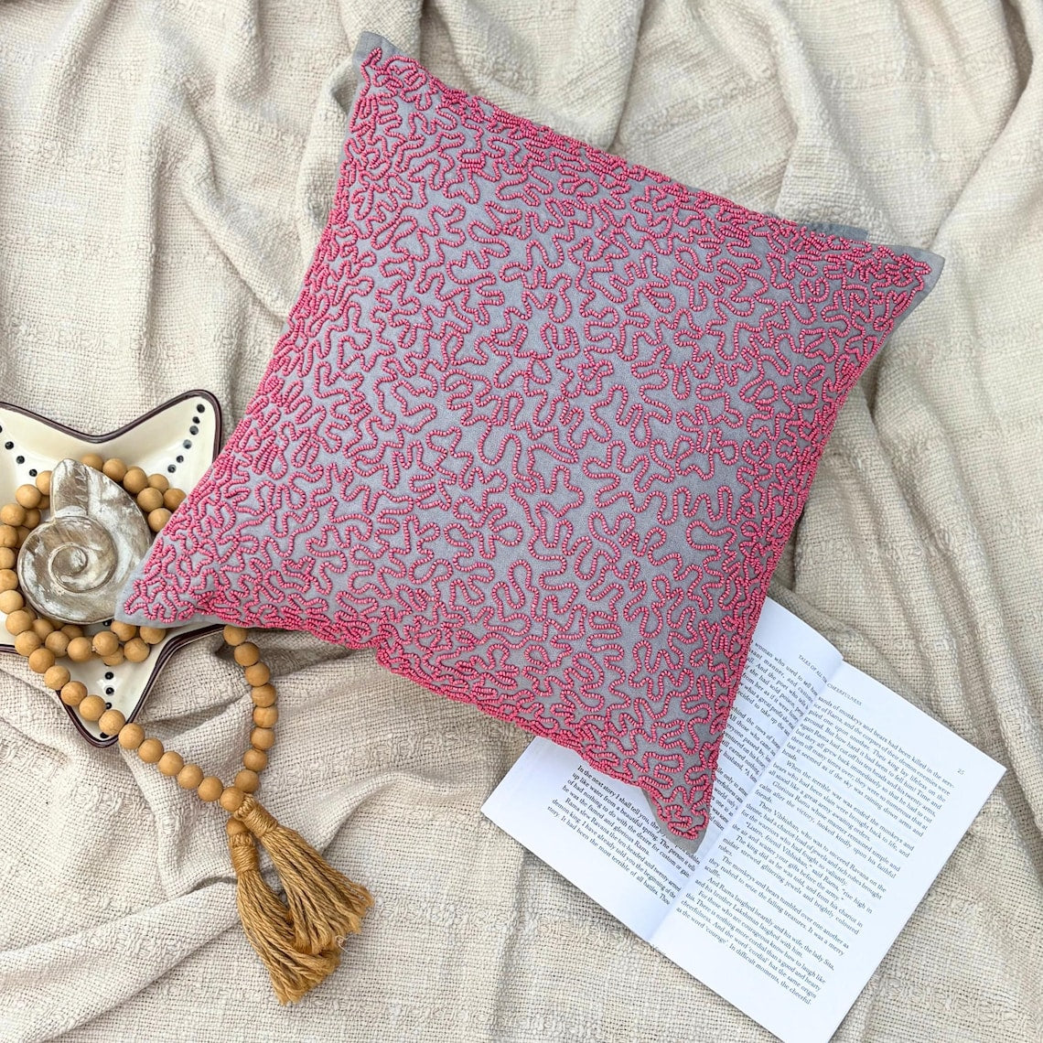 Floral Maze throw pillow cover, product view 10
