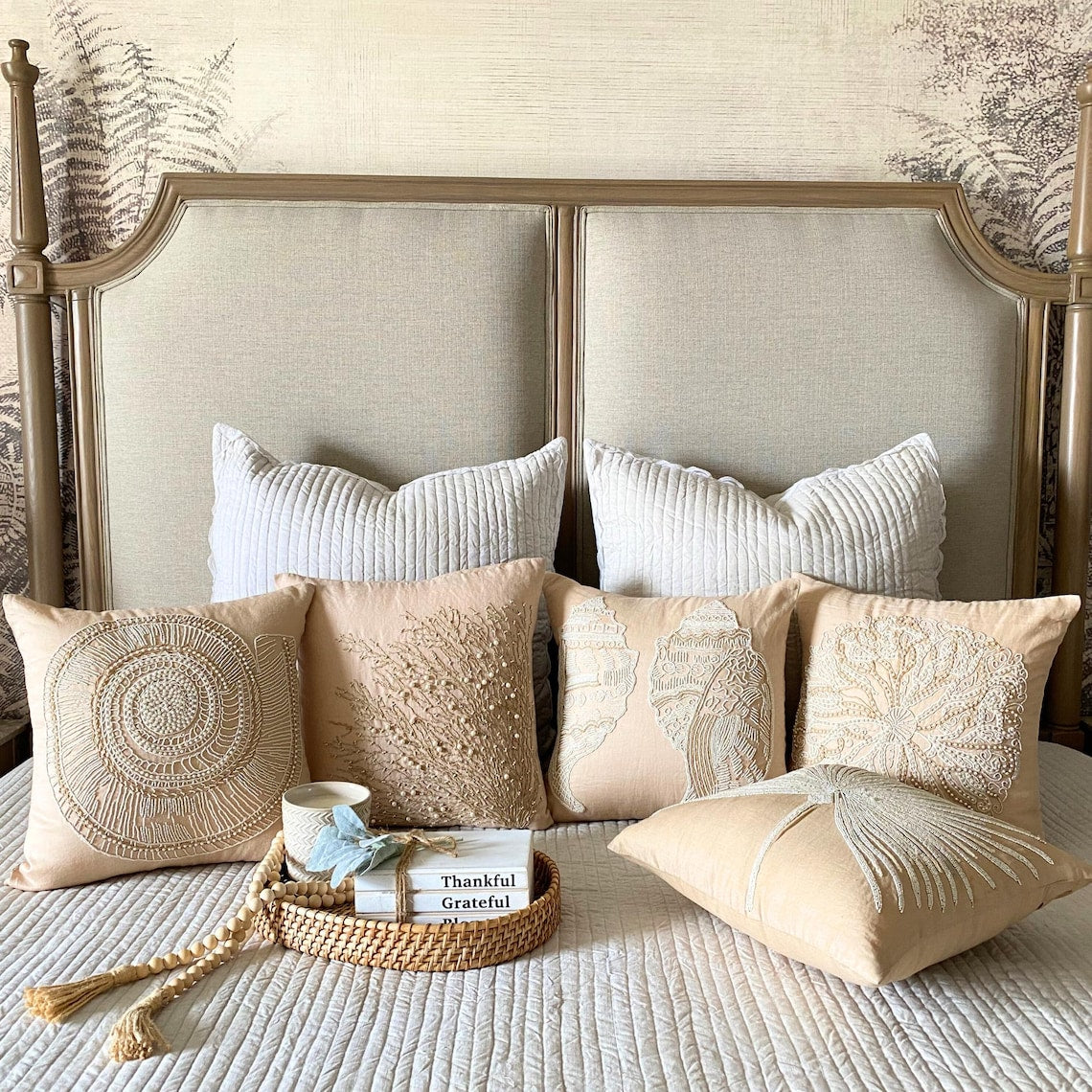 Scattered Shell throw pillow cover, product view 8