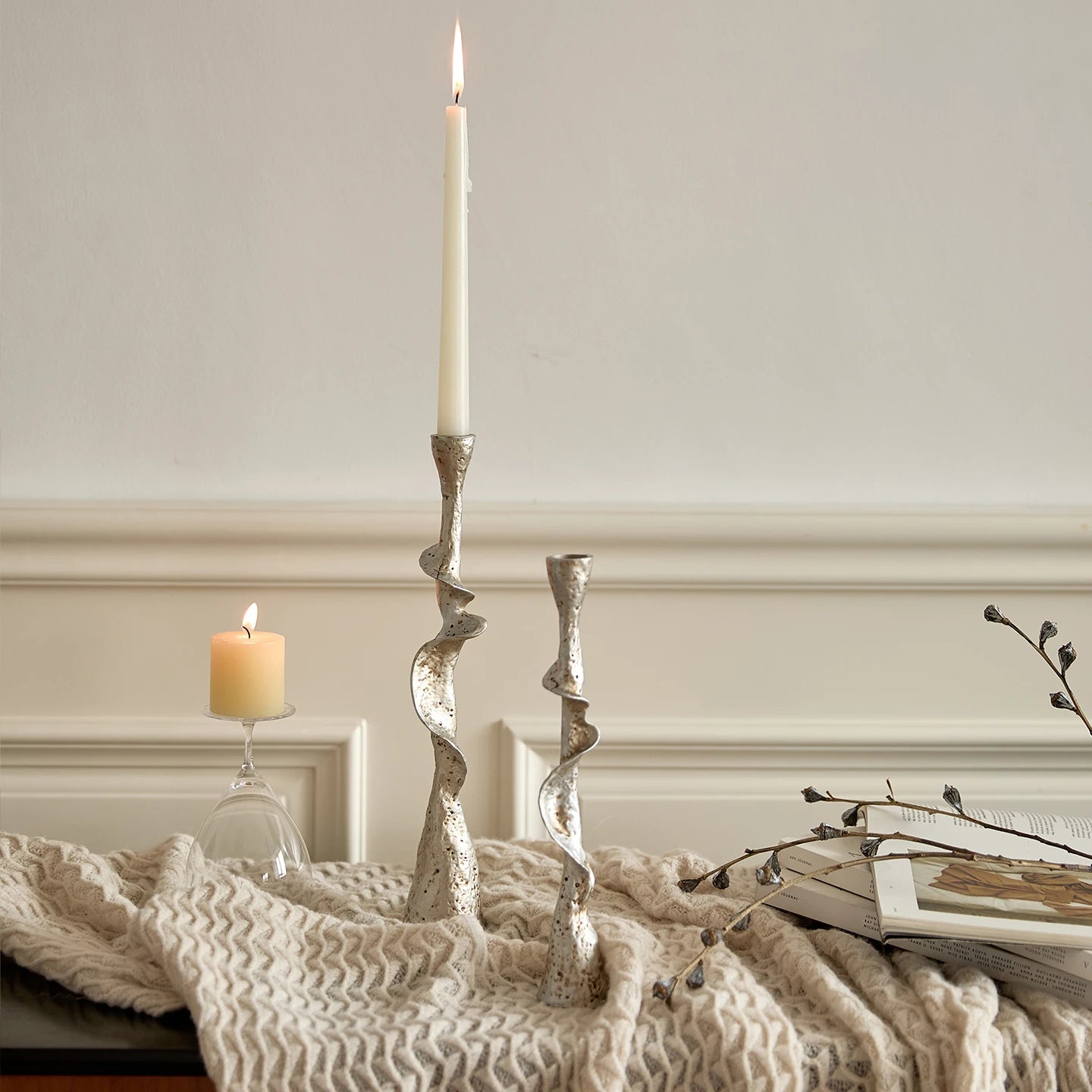 Freeform Aged Resin Candle Holder product detail view 2