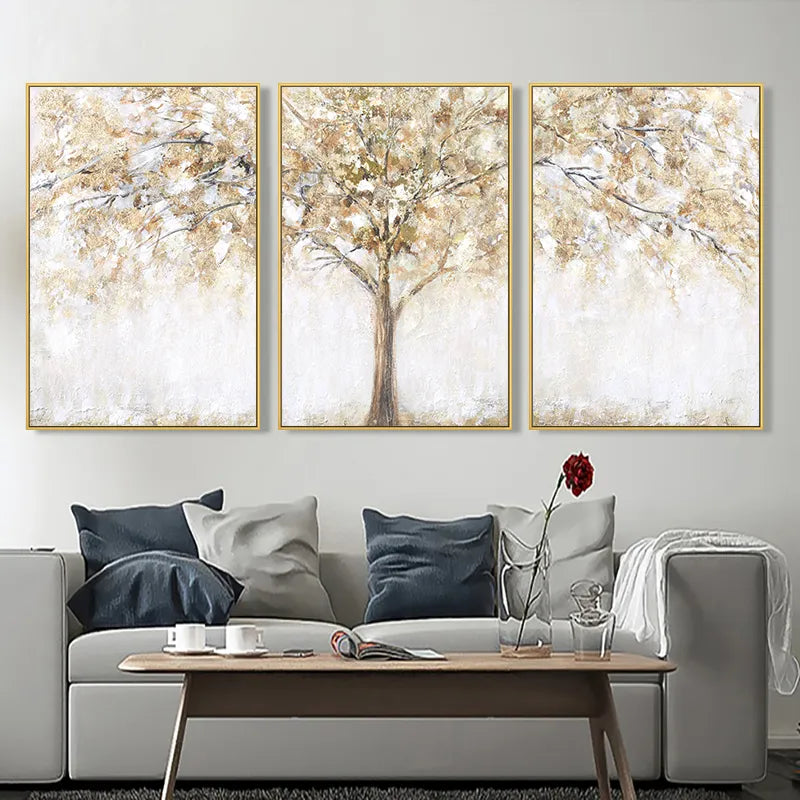 Tree Landscape Triptych Wall Art Print product view