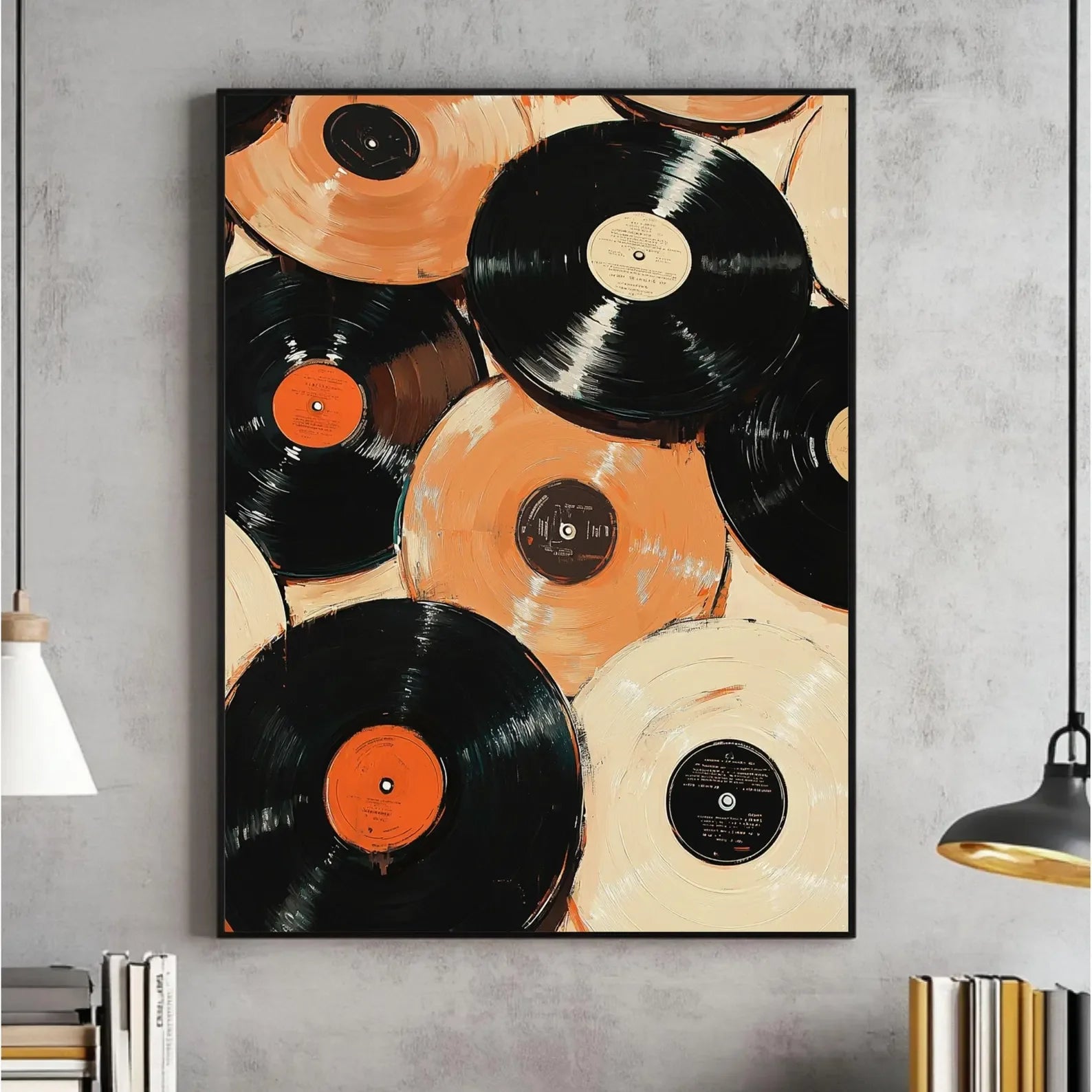 Vinyl Record Retro Wall Art Print product detail view 3