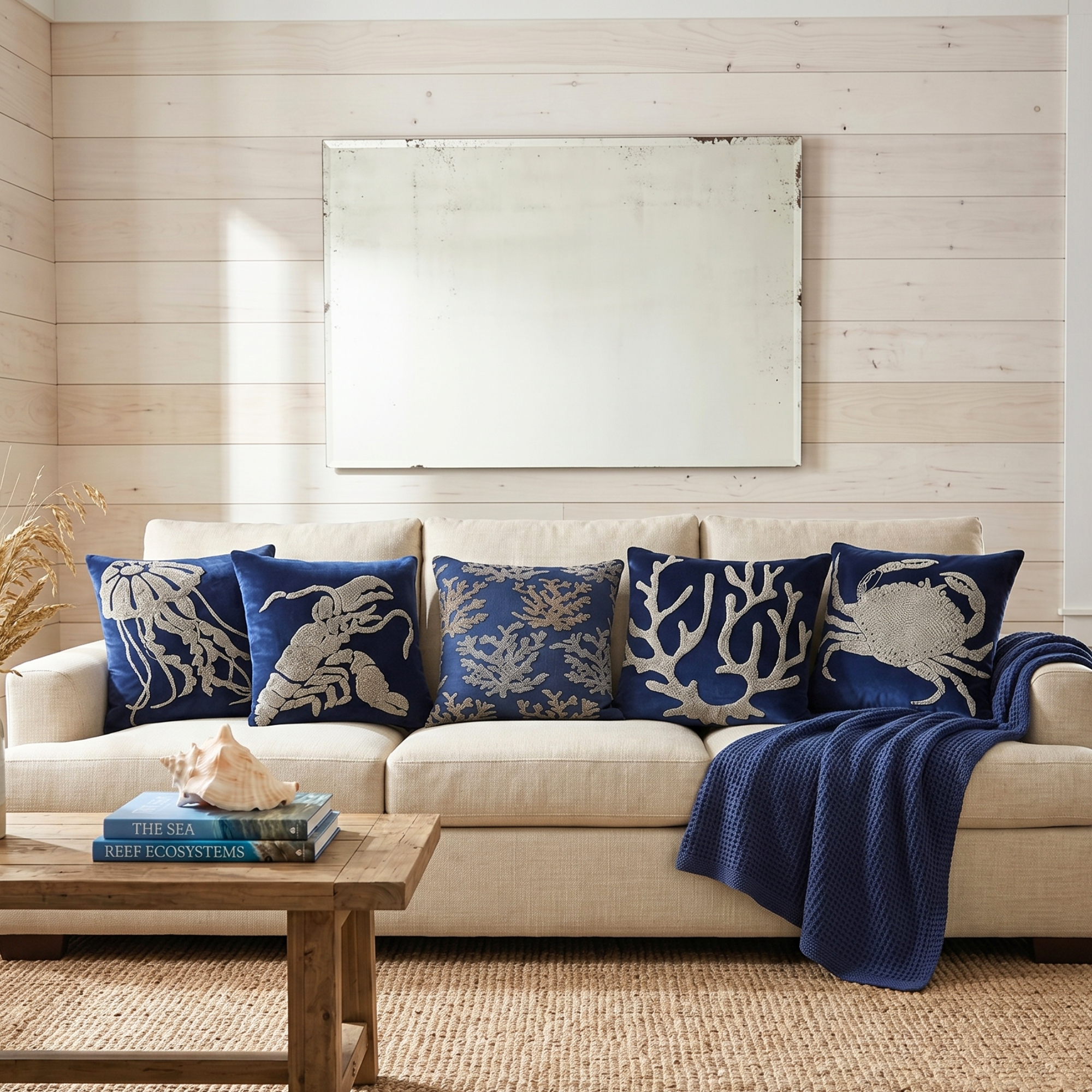 Shoreline Crab throw pillow cover, product view 6