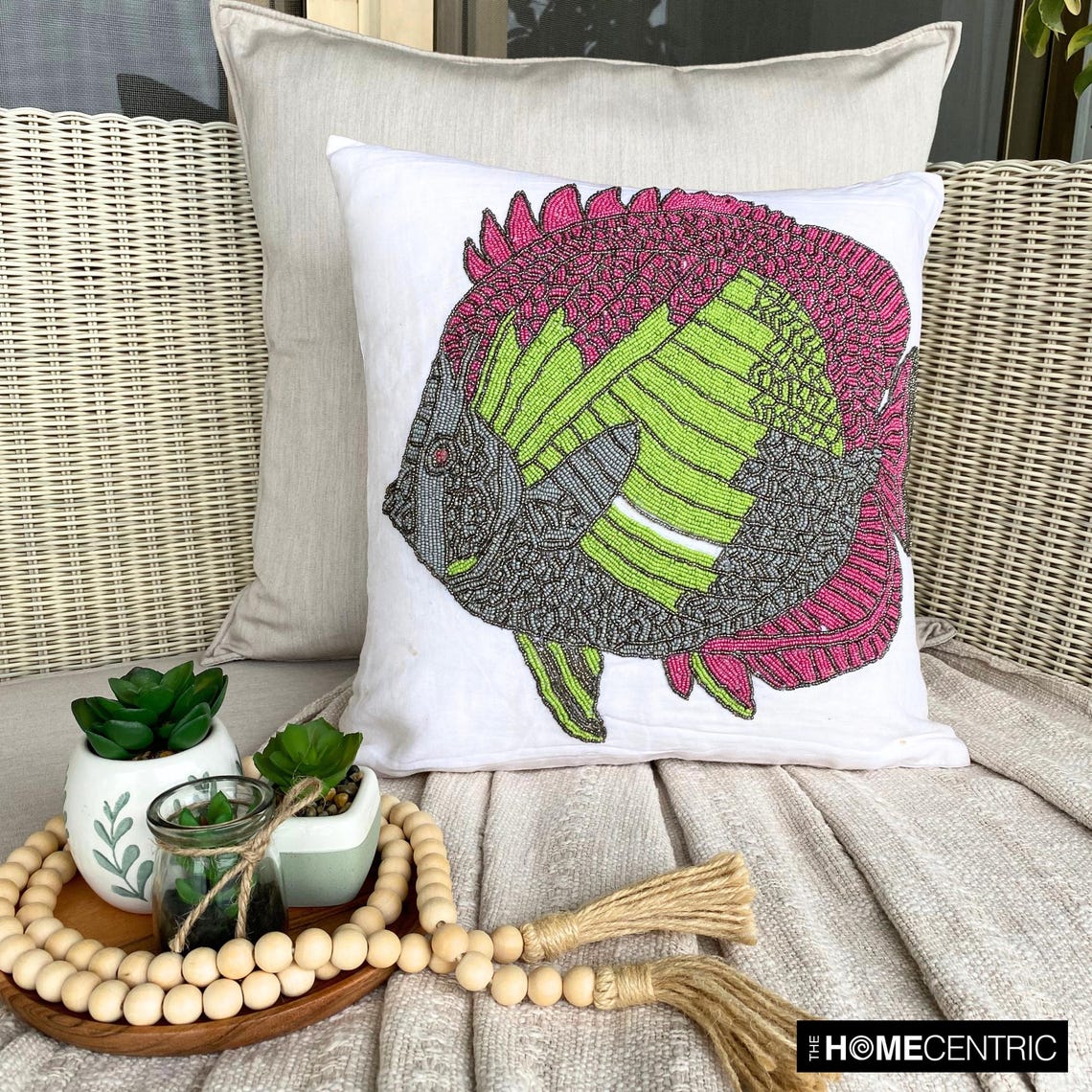 Koi Fish Motif throw pillow cover, product view 16