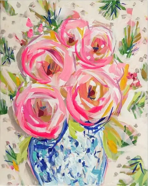 Floral Abstract Wall Art Print product detail view 4