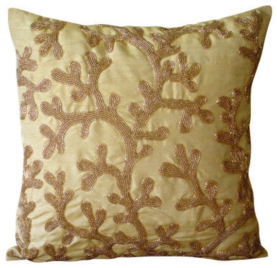 Coastal Seaweed throw pillow cover, product view 14