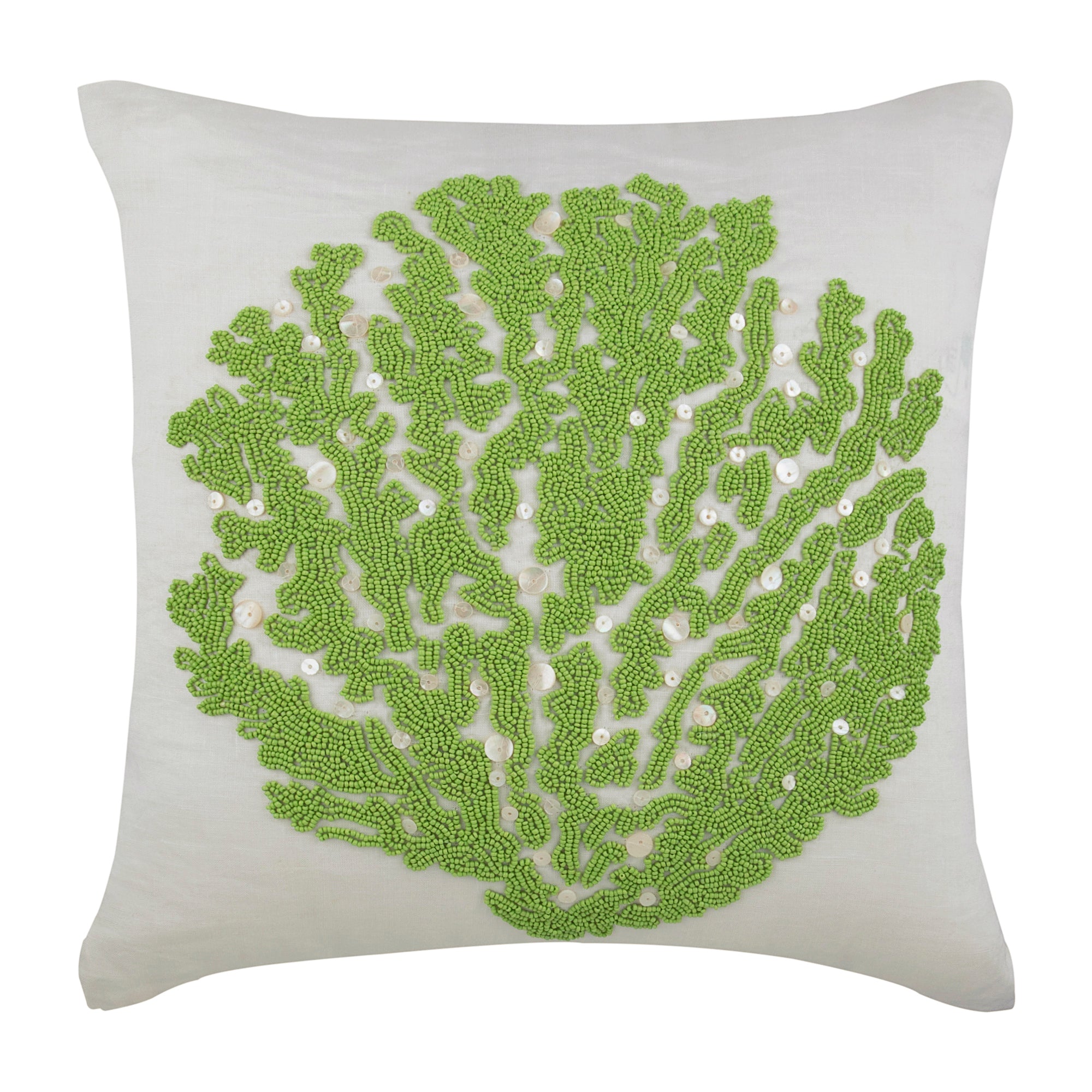 Deep Seaweed throw pillow cover, product view 2