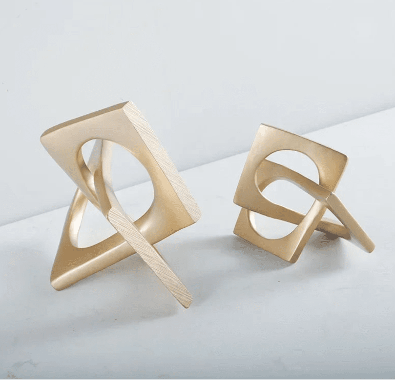 Geometric Infinity Square Resin Table product detail view 3
