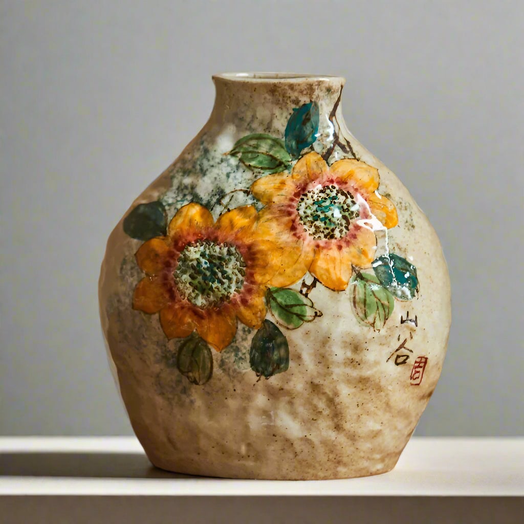Floral Ceramic Pottery Flower Vase product view