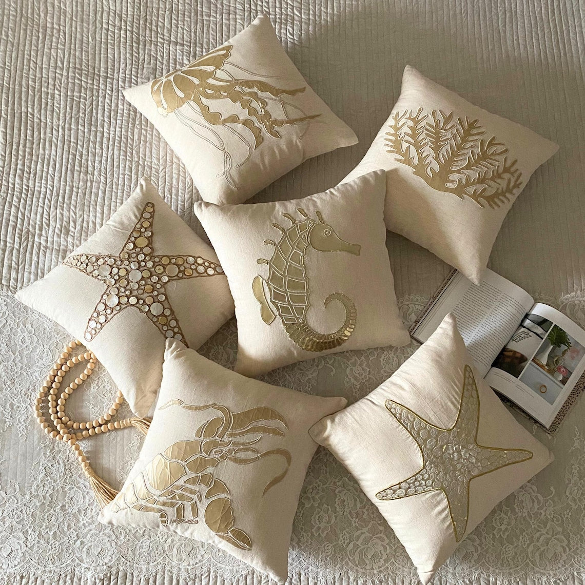 Lobster Pattern throw pillow cover, product view 19