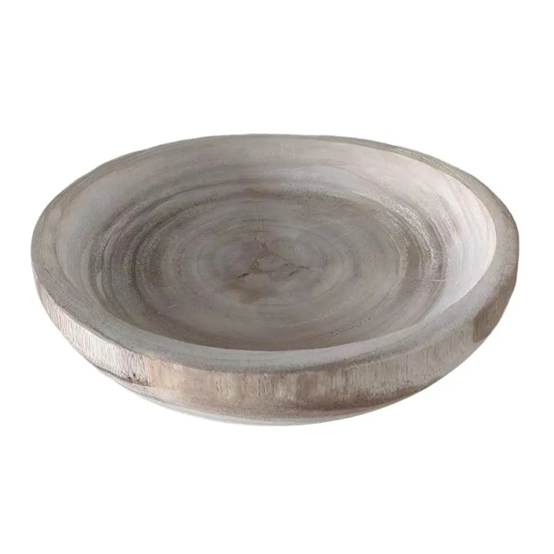 Dark Aged Tung Wood Large Disc Bowl product detail view 2