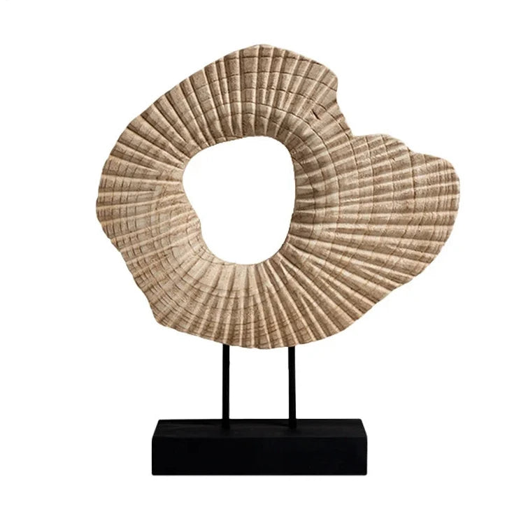 Irregular Carved Wood Art Table Sculpture product view
