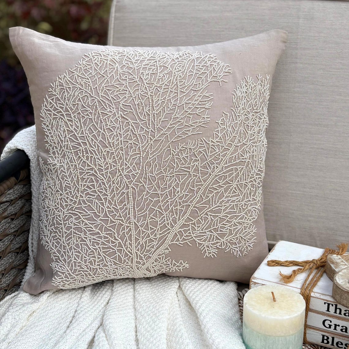 Scallop Shell throw pillow cover, product view 23