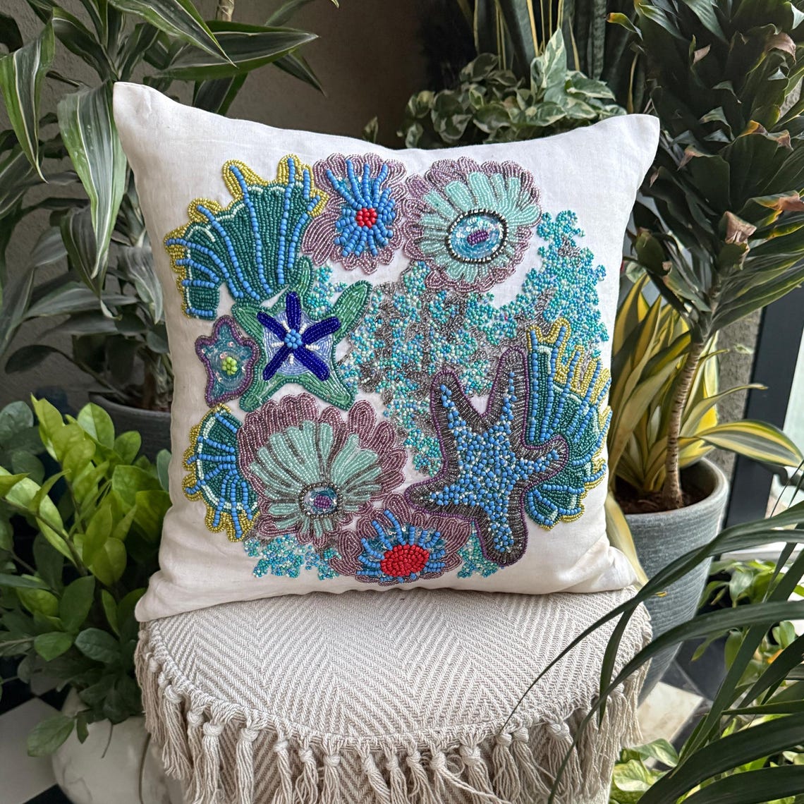 Koi Fish Motif throw pillow cover, product view 22