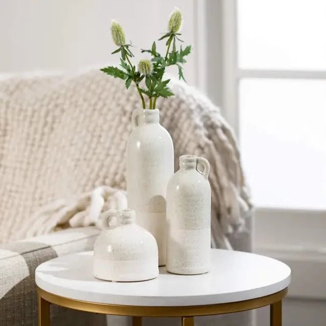 Clay Speckled Handled Jug Vase product view