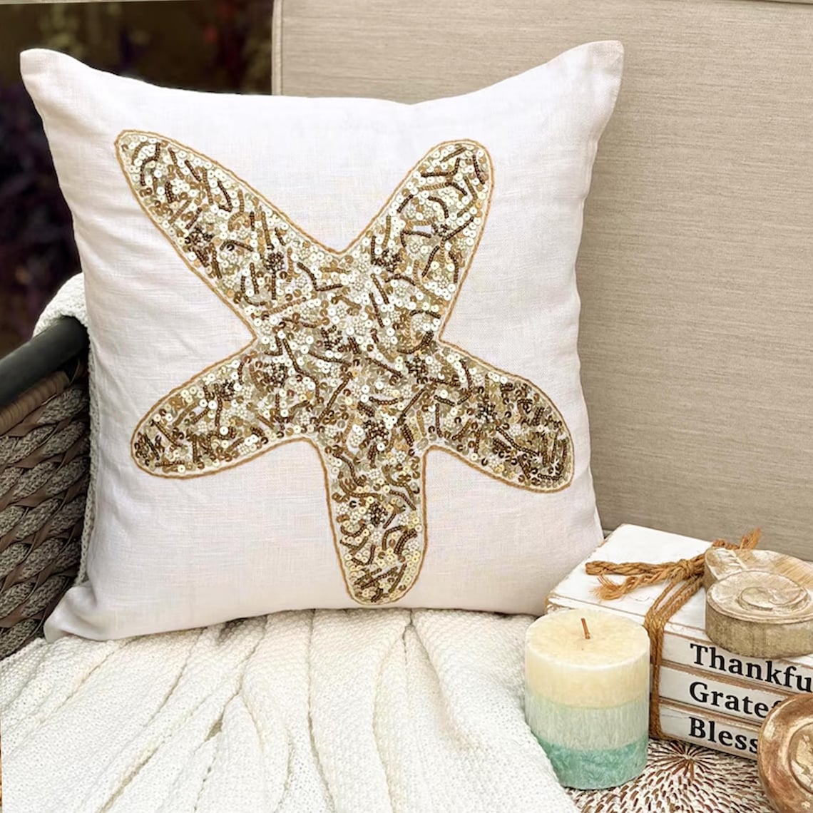 Seahorse Pair throw pillow cover, product view 18