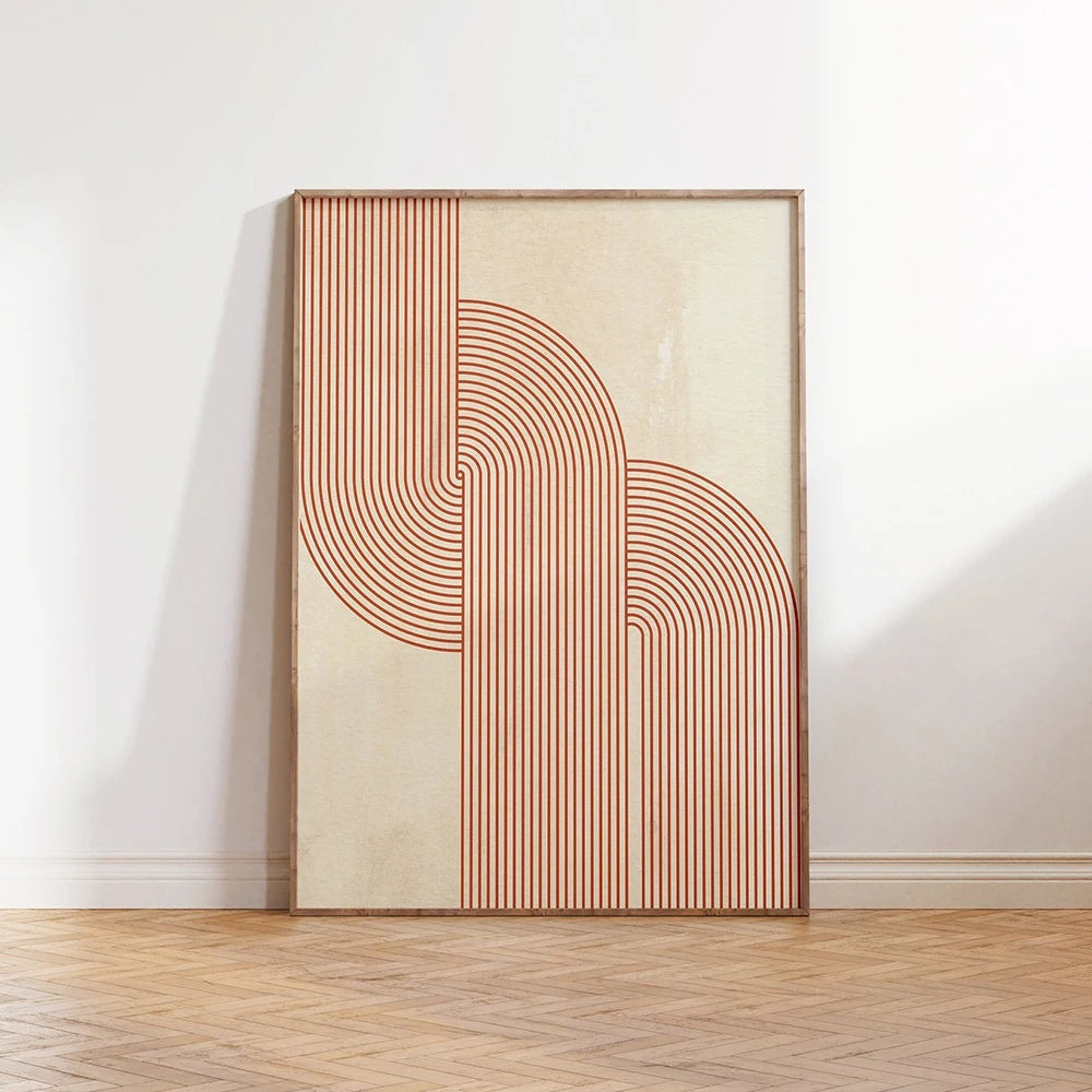 Abstract Linework Minimalist Wall Art Print product detail view 4