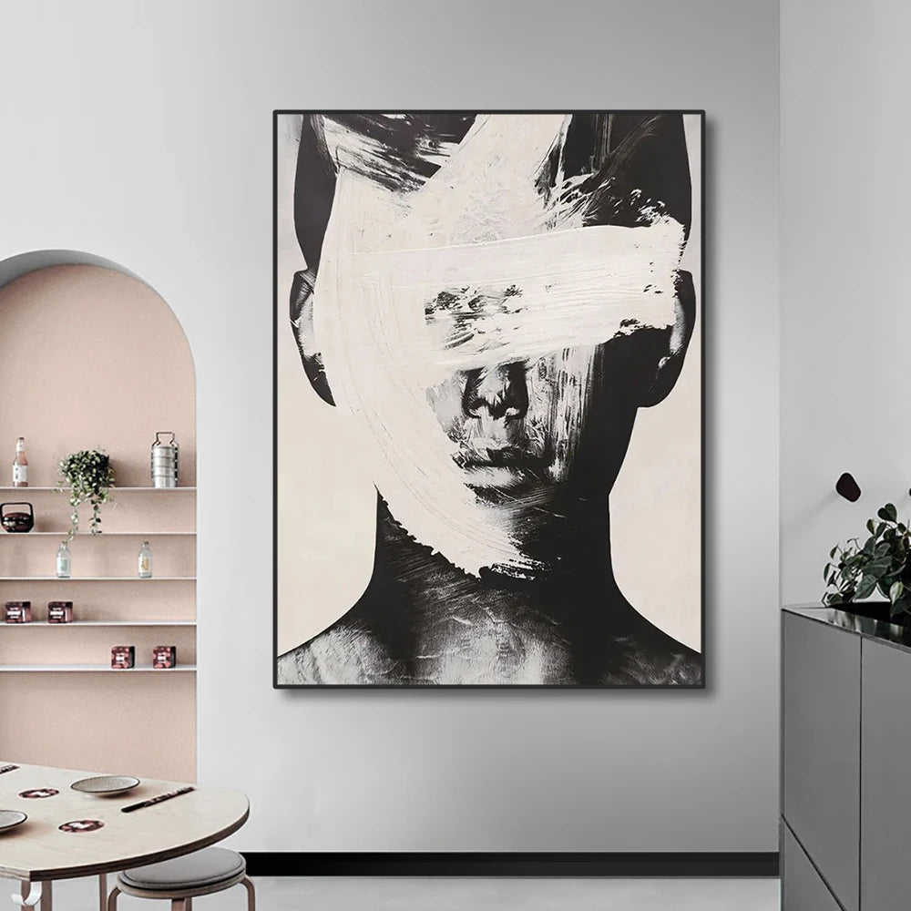 Portrait Nordic Hand Painted Wall Painting product detail view 3