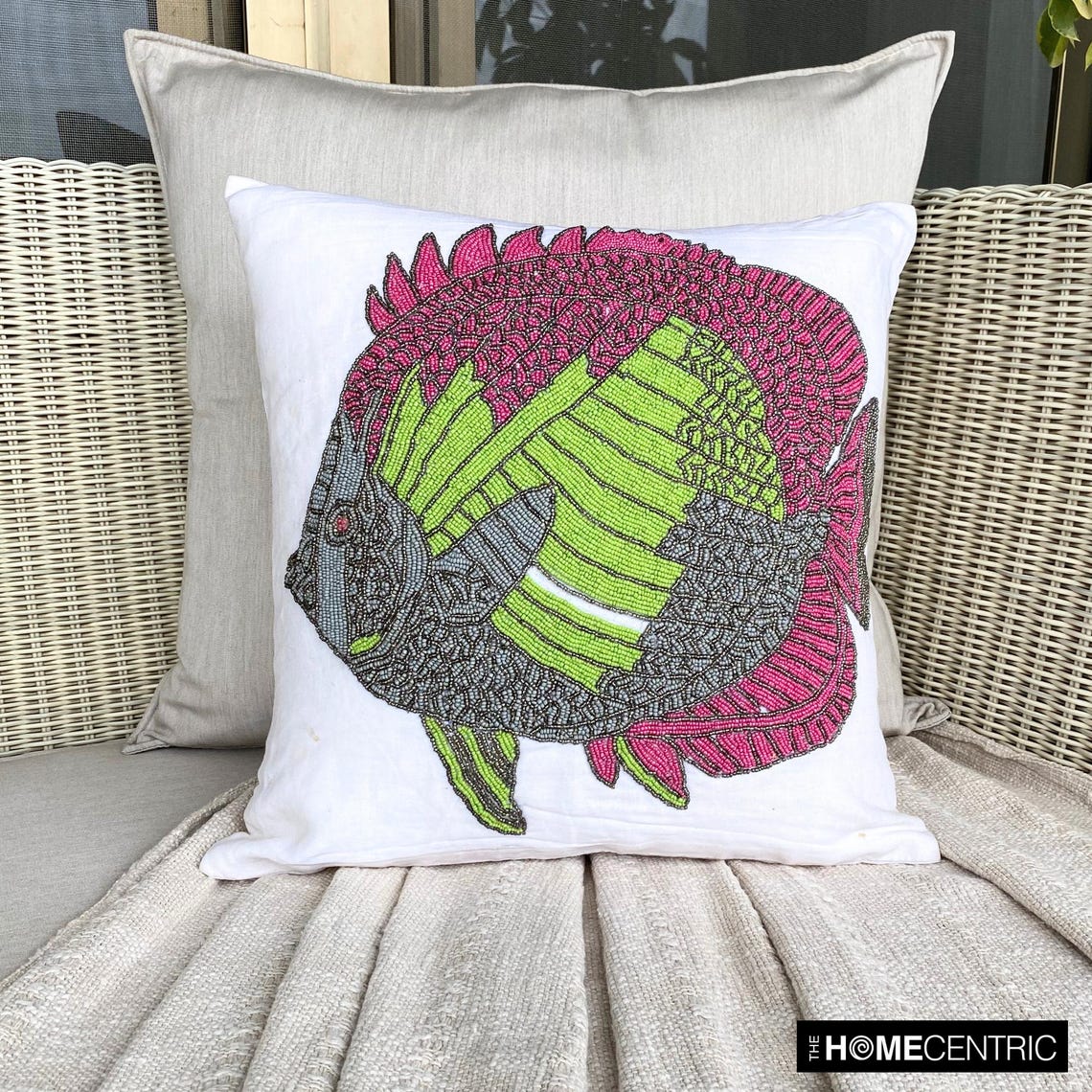 School of Fish throw pillow cover, product view 2