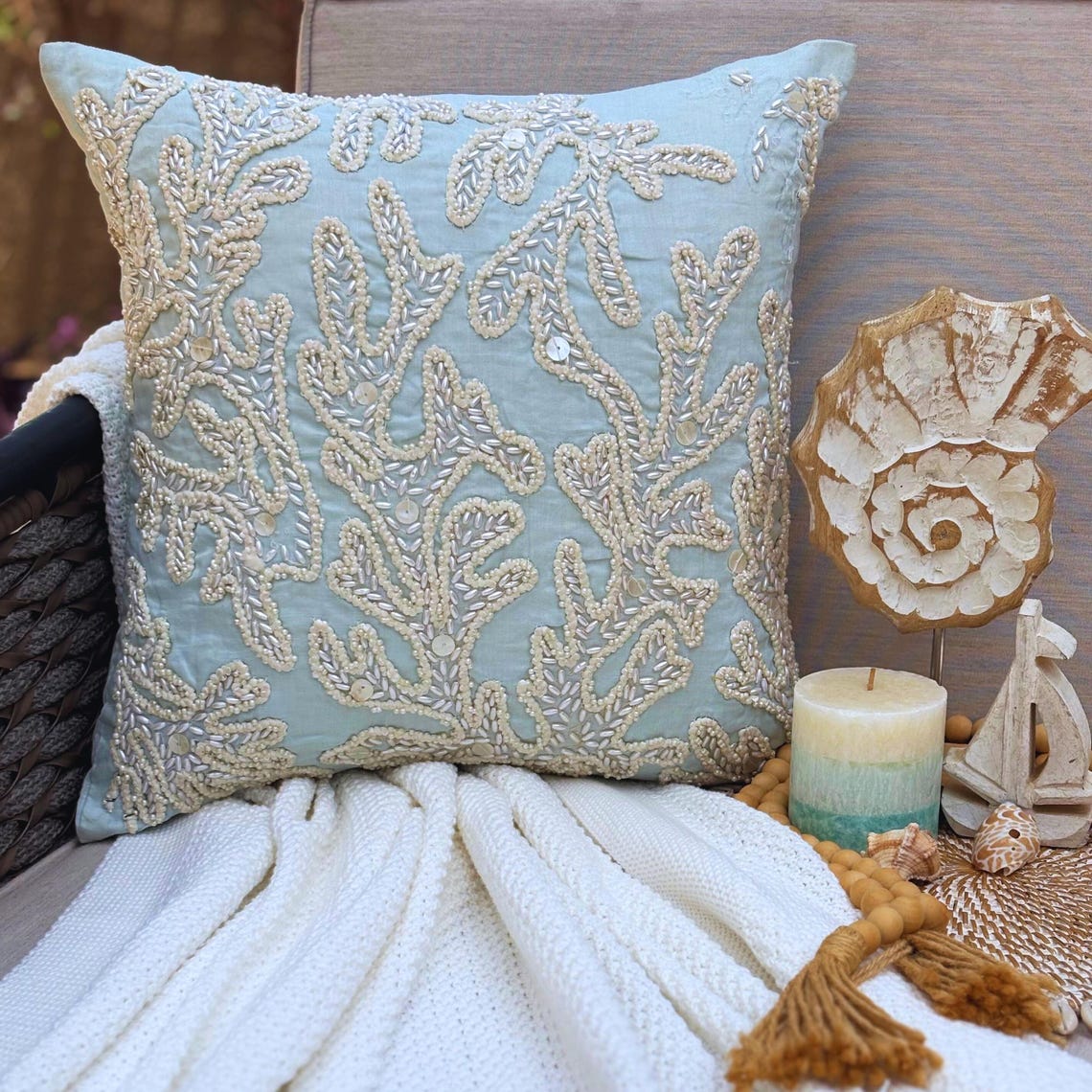 Fish Illustration throw pillow cover, product view 20