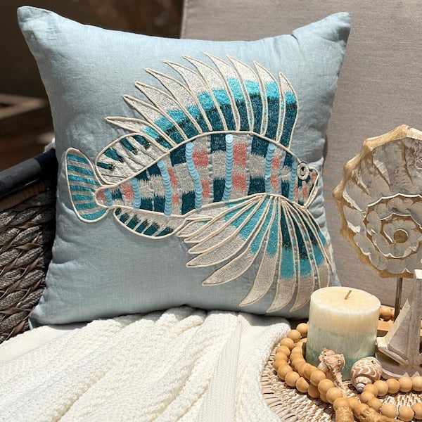 Fish Illustration throw pillow cover, product view 39
