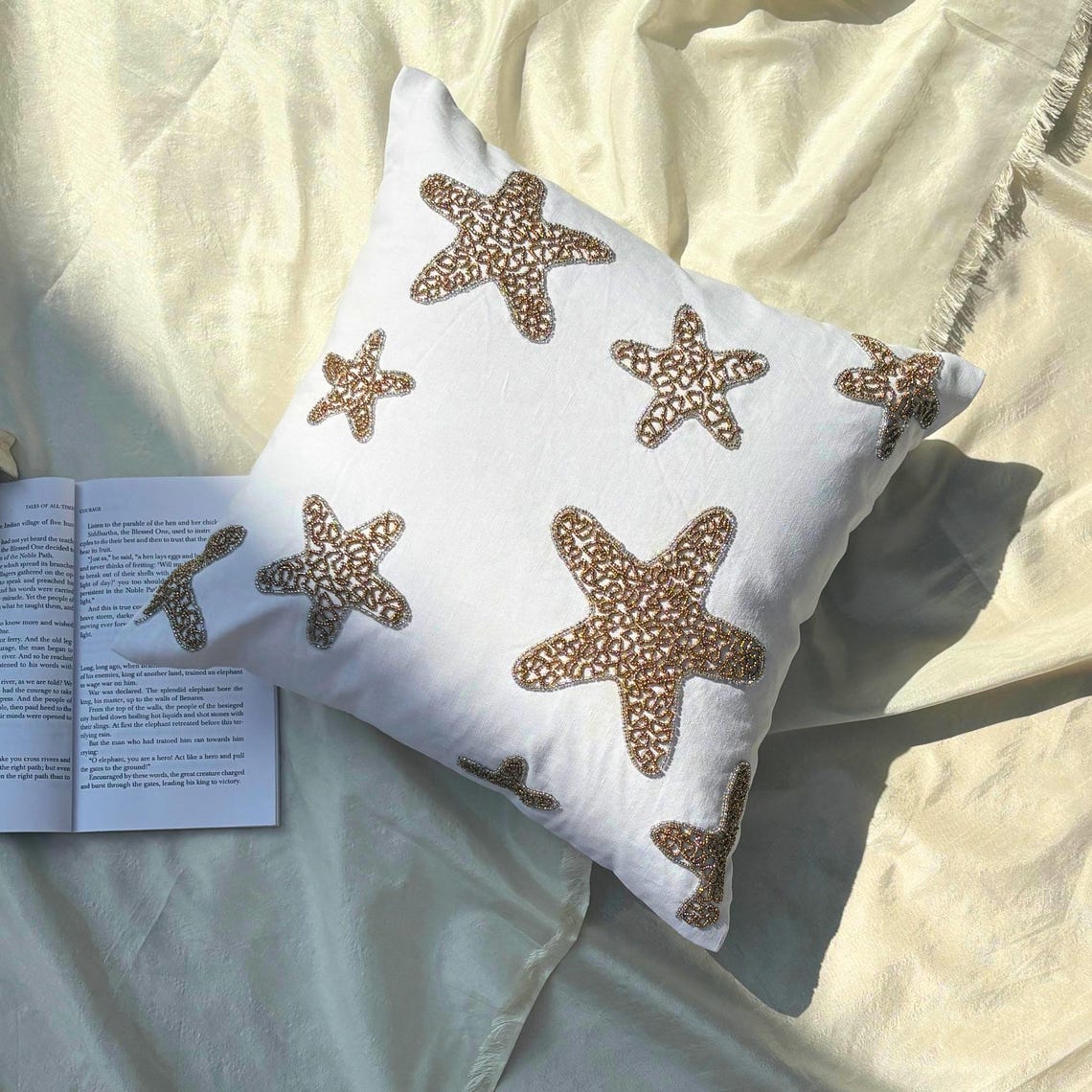 Seahorse Pair throw pillow cover, product view 16