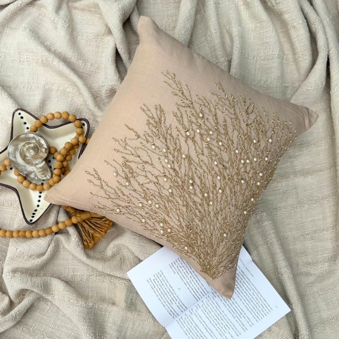 Scattered Shell throw pillow cover, product view 25