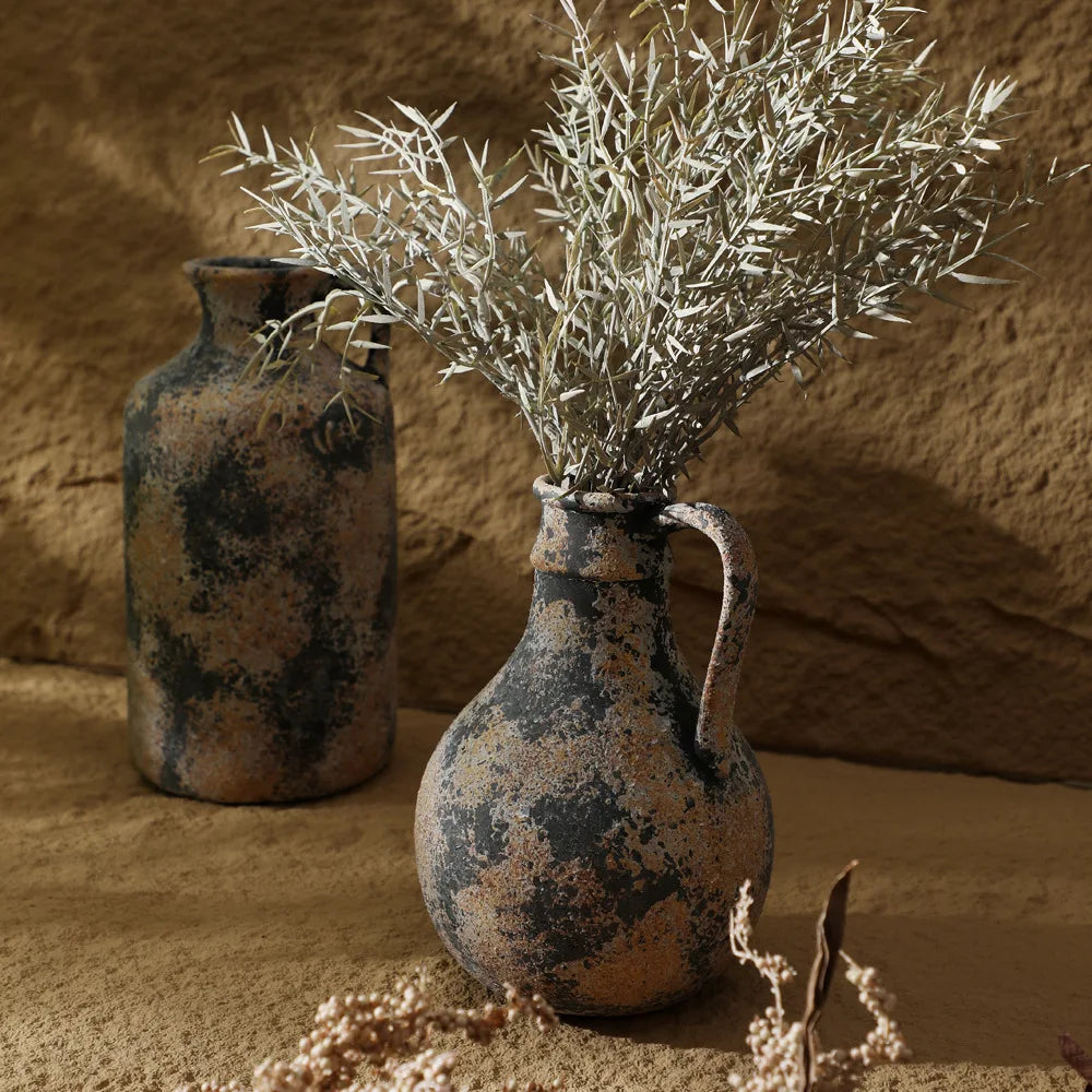 Earthenware Distressed Rustic Milk Jug Vase product view