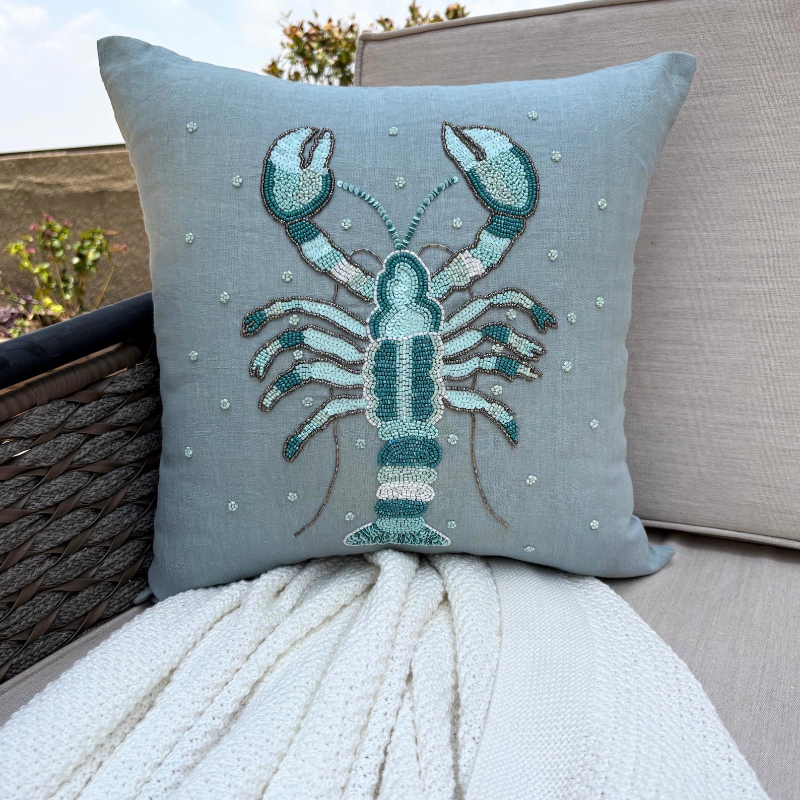 Fish Illustration throw pillow cover, product view 33
