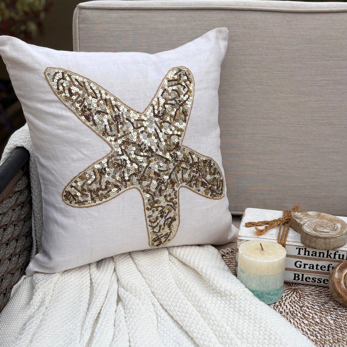 Seahorse Pair throw pillow cover, product view 22