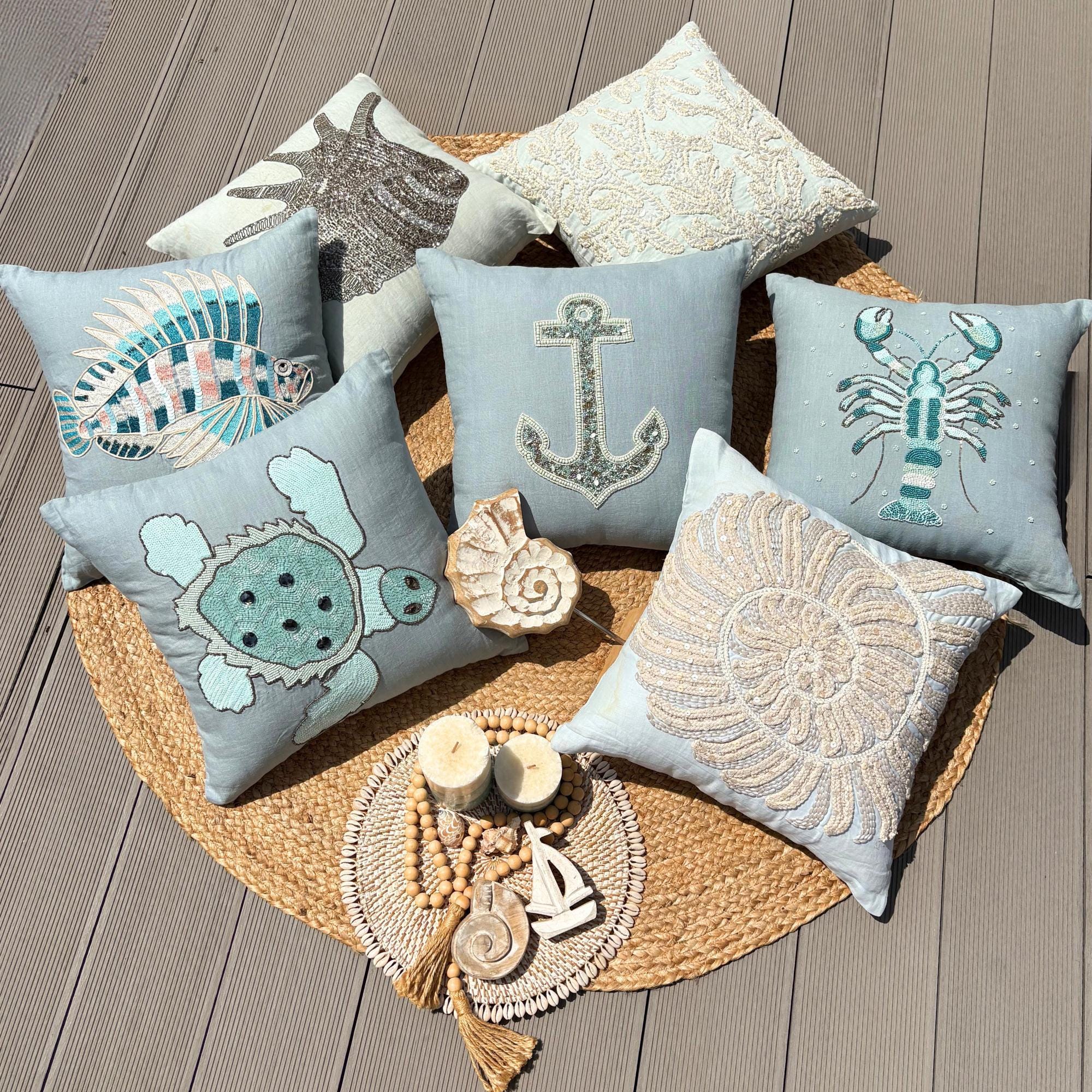 Fish Illustration throw pillow cover, product view 19