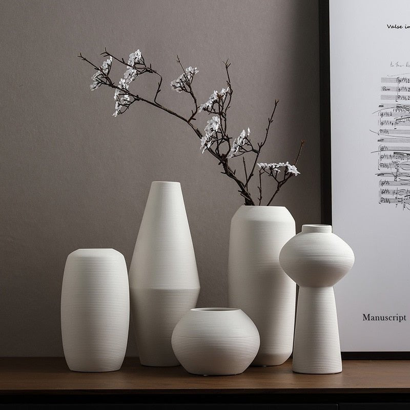 Brushed Ceramic Modern Minimalist Vase product detail view 4