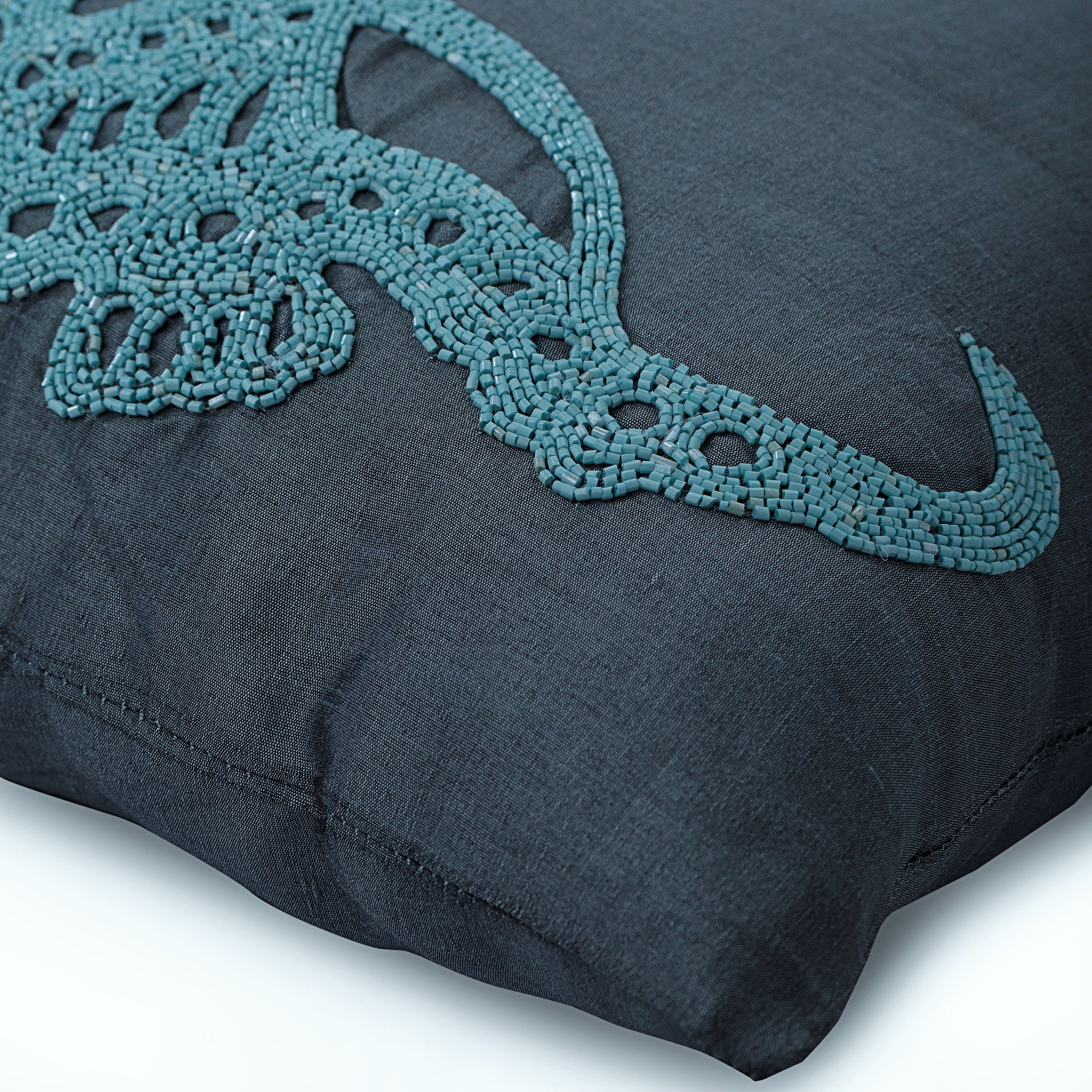 Textured Seahorse throw pillow cover, product view 7