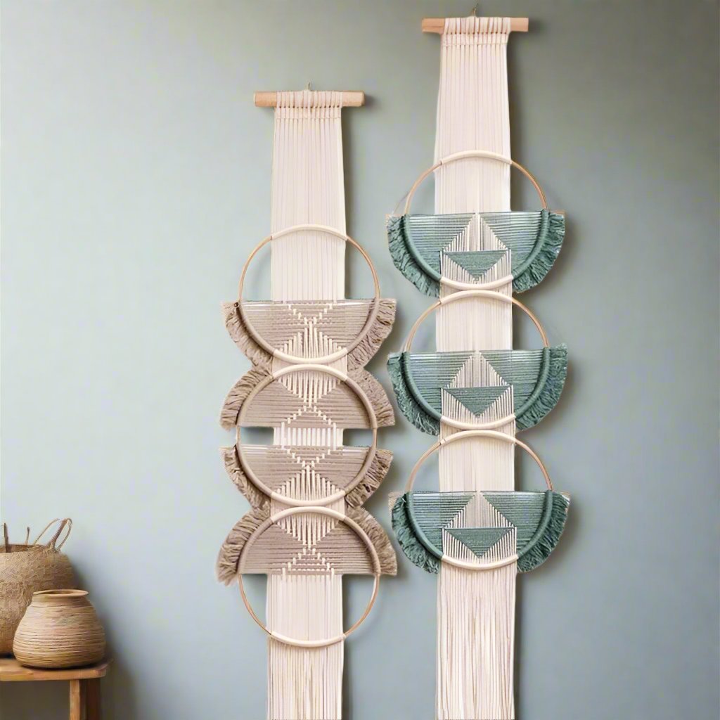 Bamboo Circle Macrame Wall Hanging product detail view 2