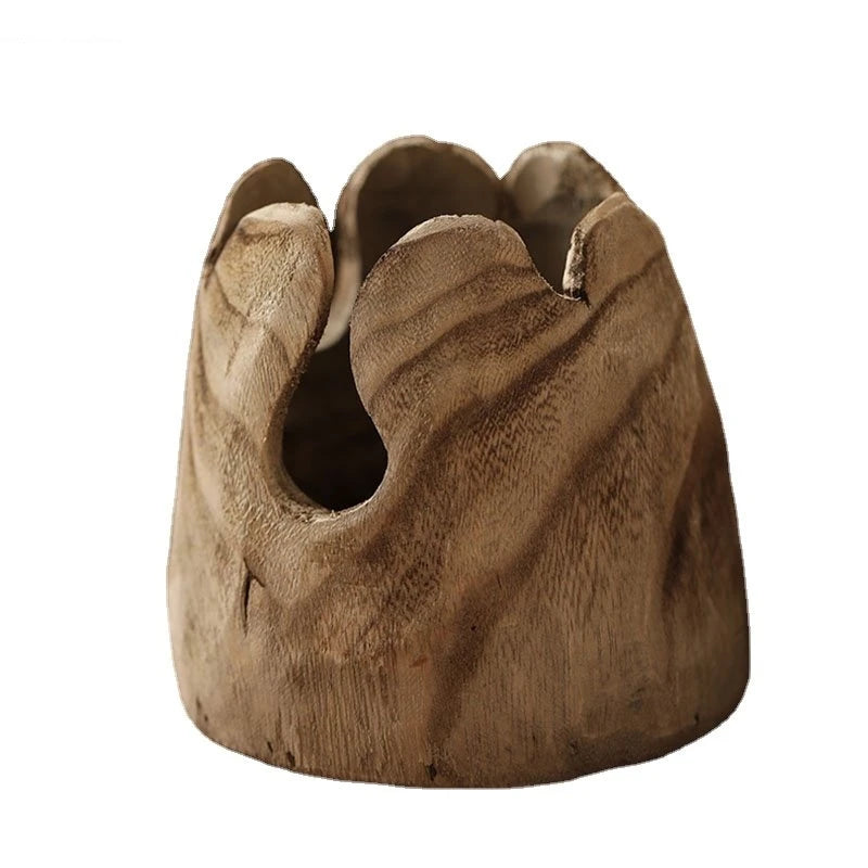 Raw Paulownia Wood Irregular Vase product detail view 2